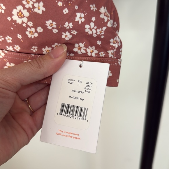 Andie Swim The Tahiti Ditsy Floral Rose NWT - Picture 2 of 3